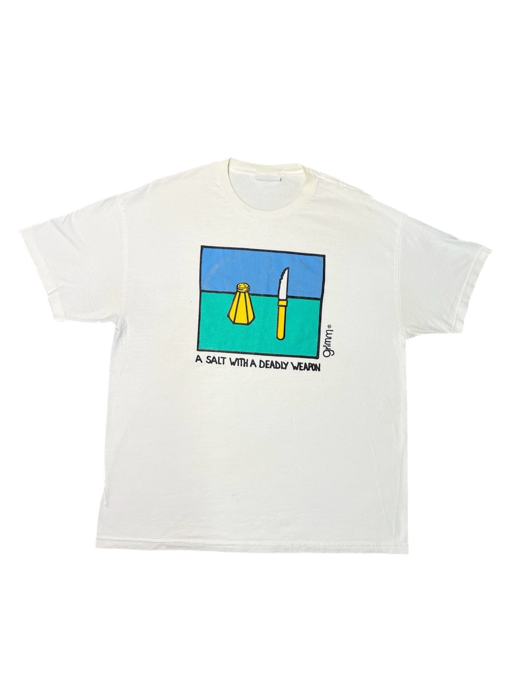 Vintage 90s Grimm Graphic White Tee